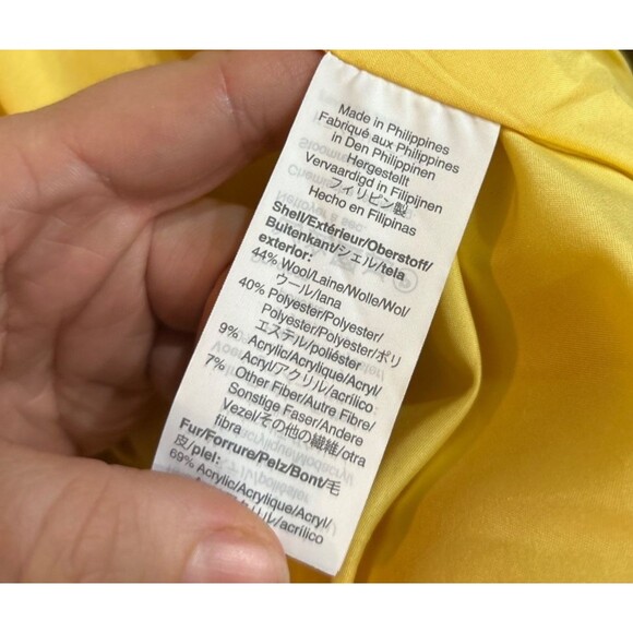 J. Crew Women’s Vail Wool Parka Coat size 4 Hooded Faix Fur Preppy Academia - Picture 9 of 11